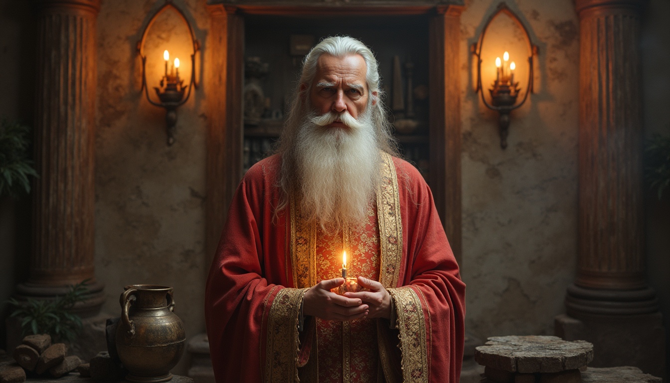 O icoană stilizată a unui înger păzitor veghează asupra unui credincios, ilustrând puterea acatistului sfântului înger